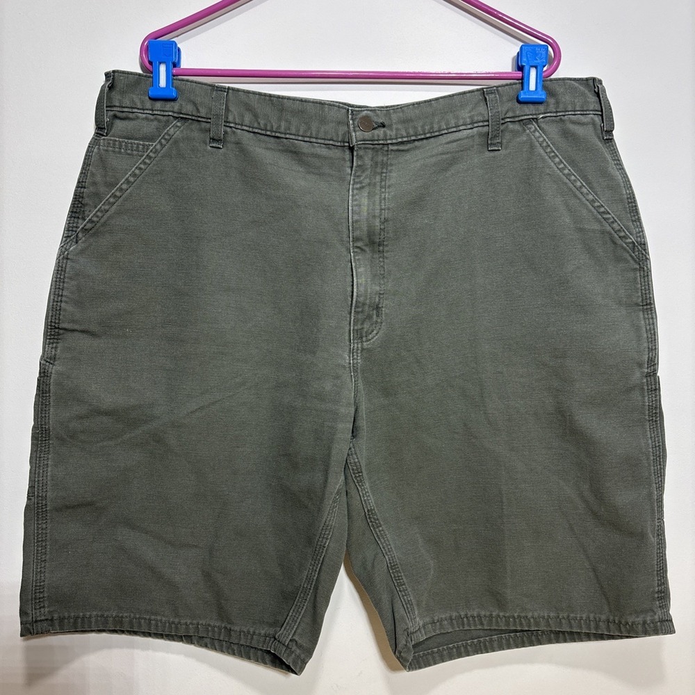 Carhartt B278 MOS Work Cargo Shorts Mens Size 40 Moss Green 100% Cotton - Picture 1 of 3